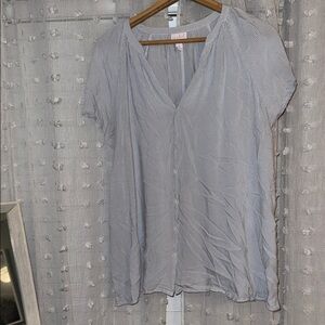 Cato Light Blue Striped Blouse